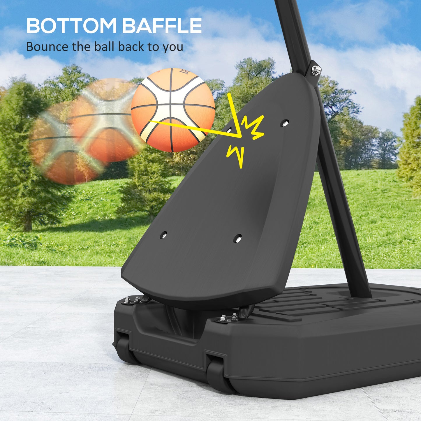 Freestanding Basketball System with 44" Shatterproof Backboard