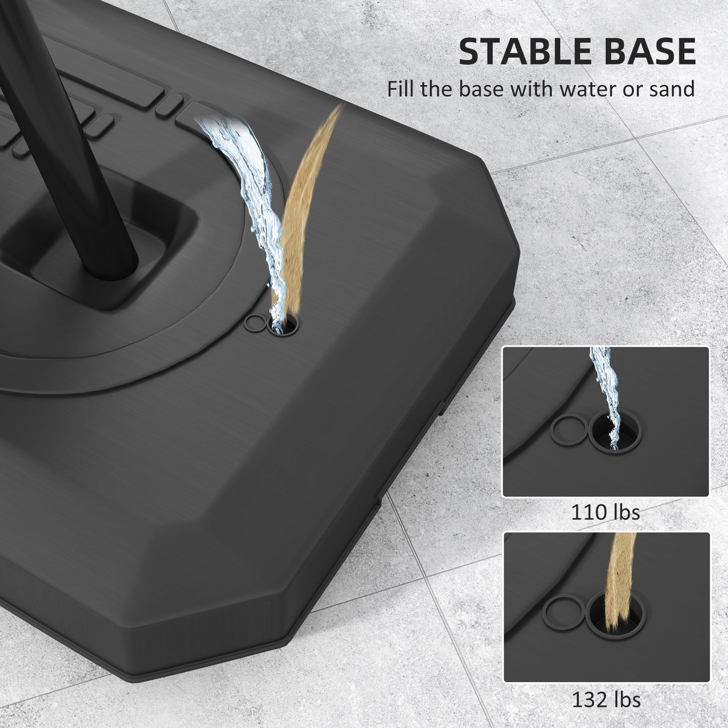 Freestanding Basketball System with 44" Shatterproof Backboard