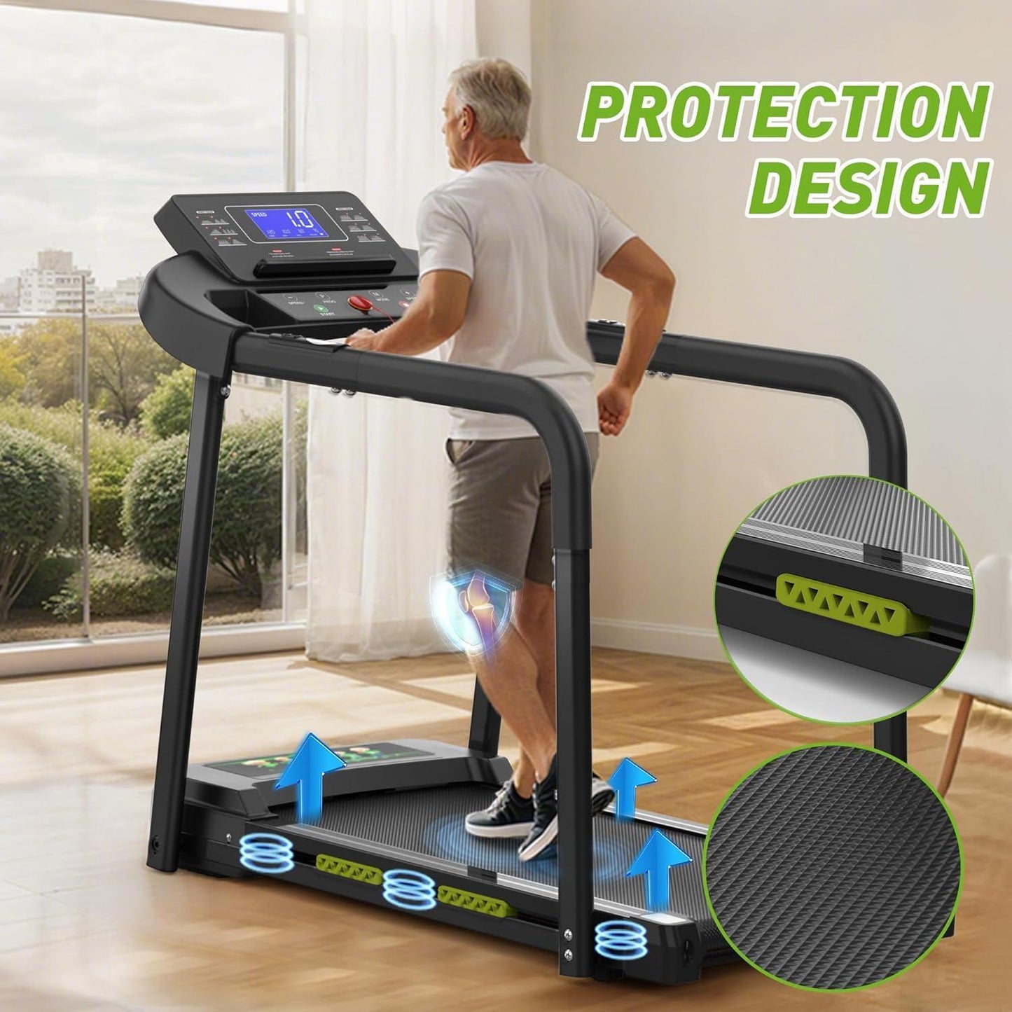 Rehabilitation Composite Shock-absorbing Treadmill