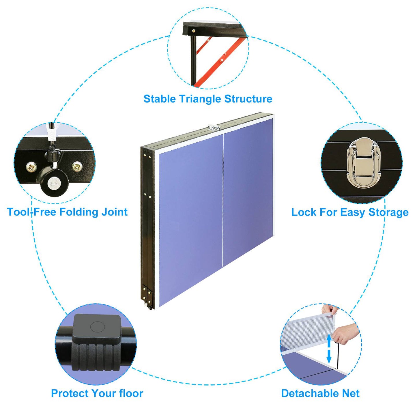Portable Ping Pong Table Set