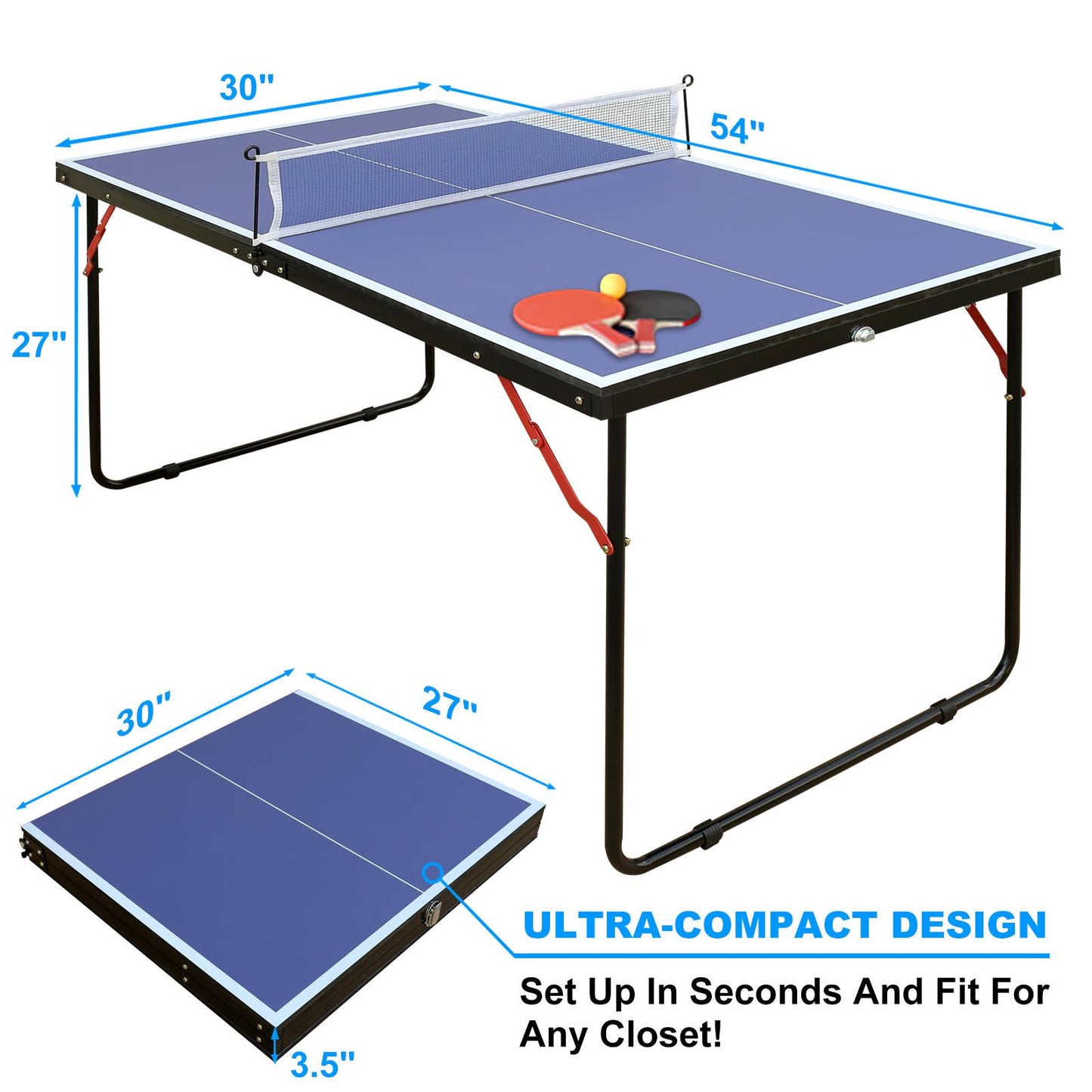 Portable Ping Pong Table Set