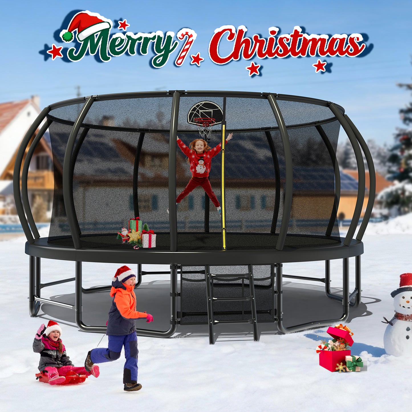 16FT Outdoor Trampoline For Kids And Adults