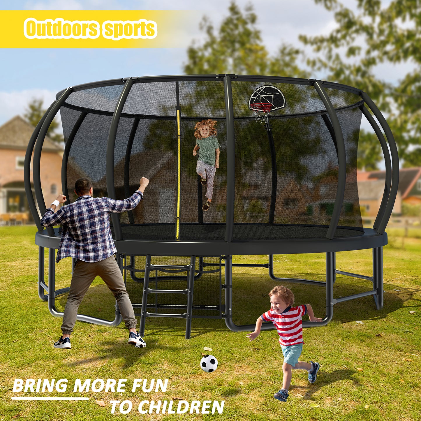 16FT Outdoor Trampoline For Kids And Adults
