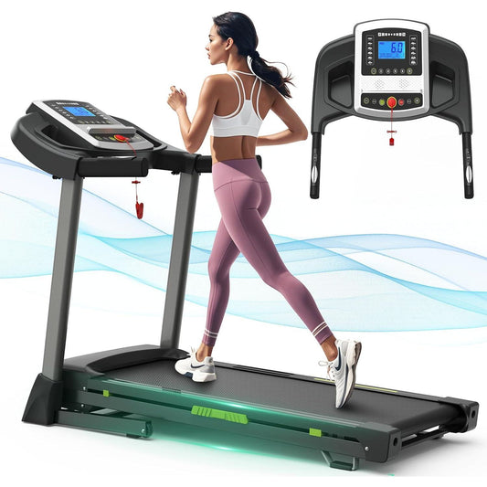 Portable Folding Treadmill With Intuitive LCD Panel