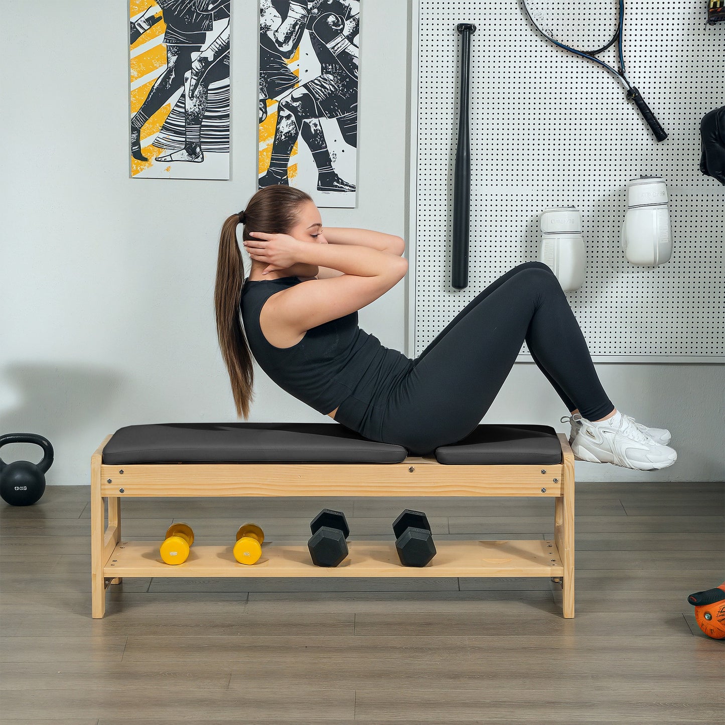 Weight Bench with Dumbbell Rack