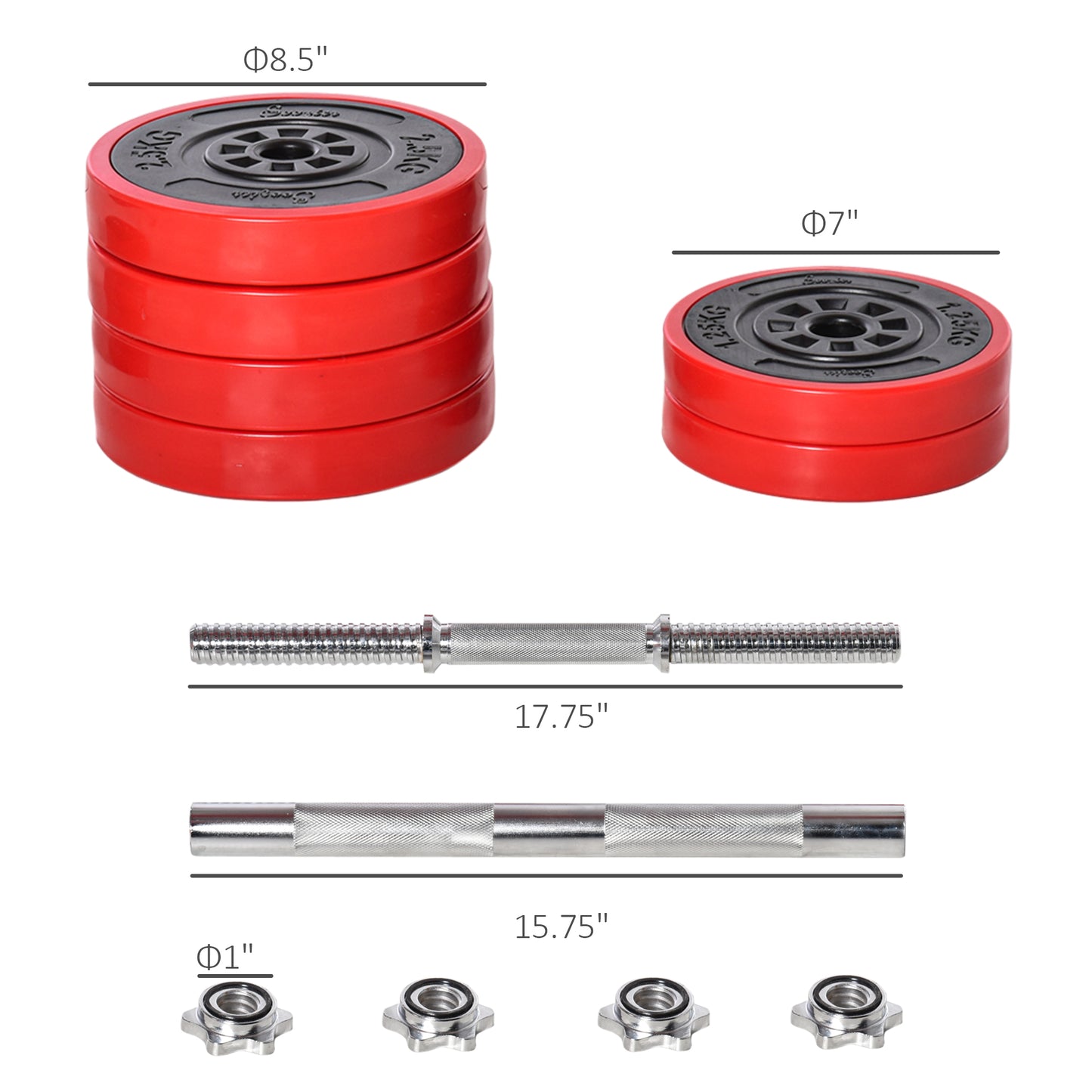 Adjustable Dumbbell Set, 66lbs