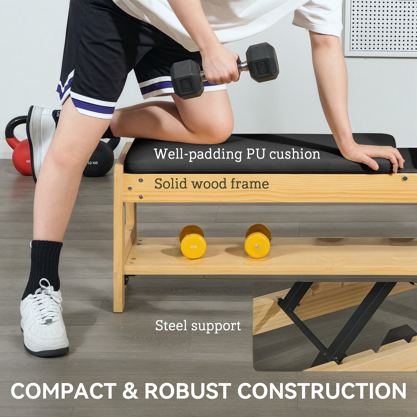 Weight Bench with Dumbbell Rack