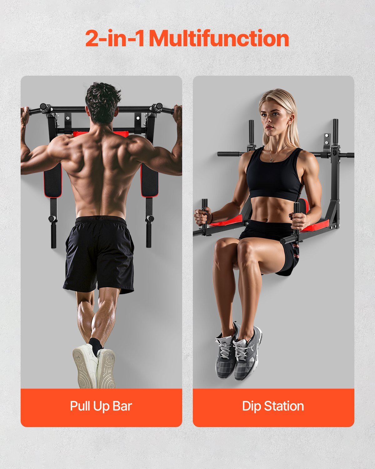 Multifunctional Pull Up Bar, Wall Mounted