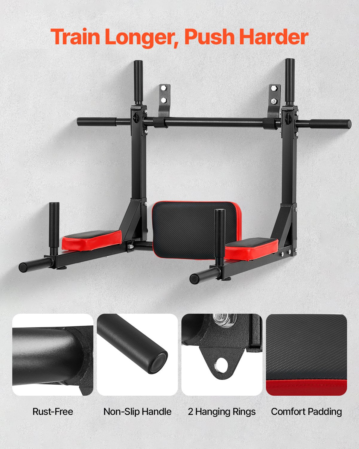 Multifunctional Pull Up Bar, Wall Mounted