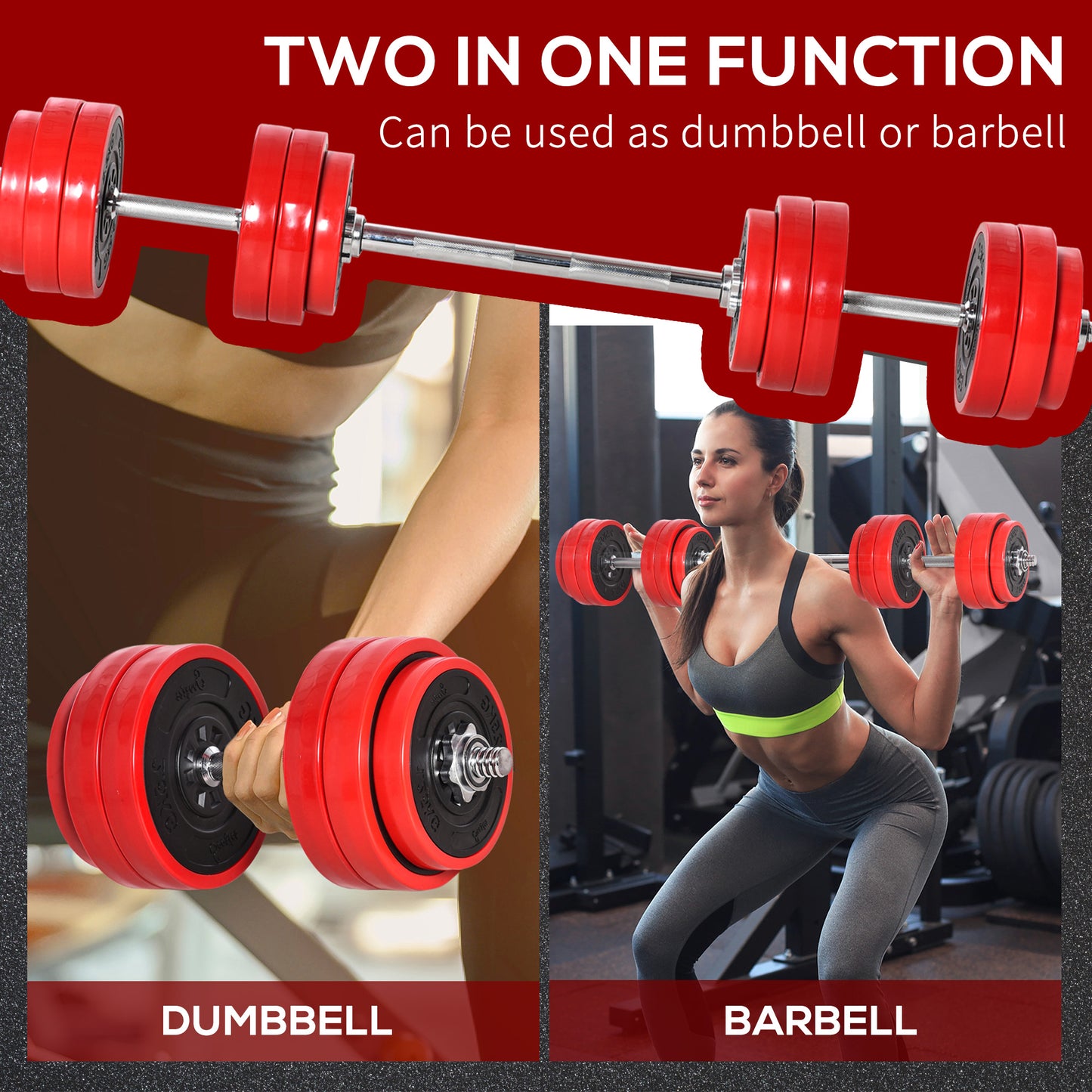 Adjustable Dumbbell Set, 66lbs