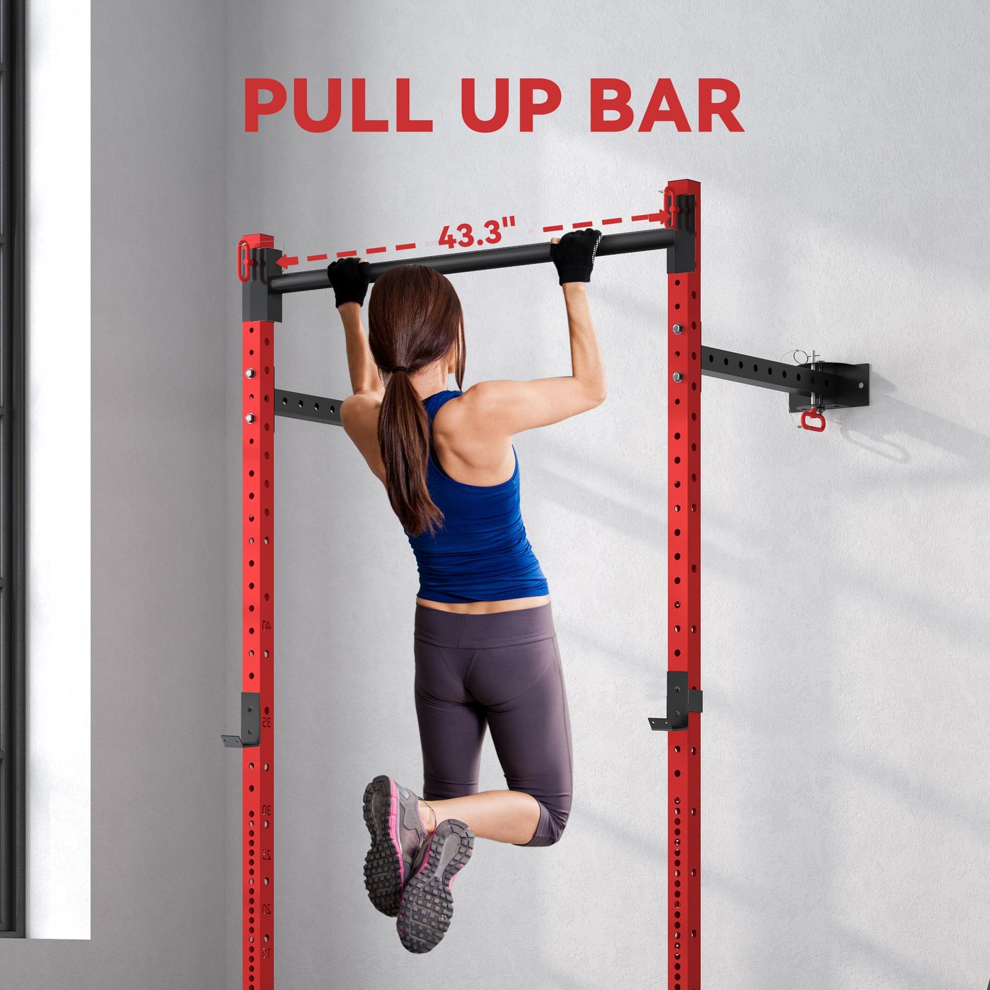 Folding Squat Rack with Pull Up Bar