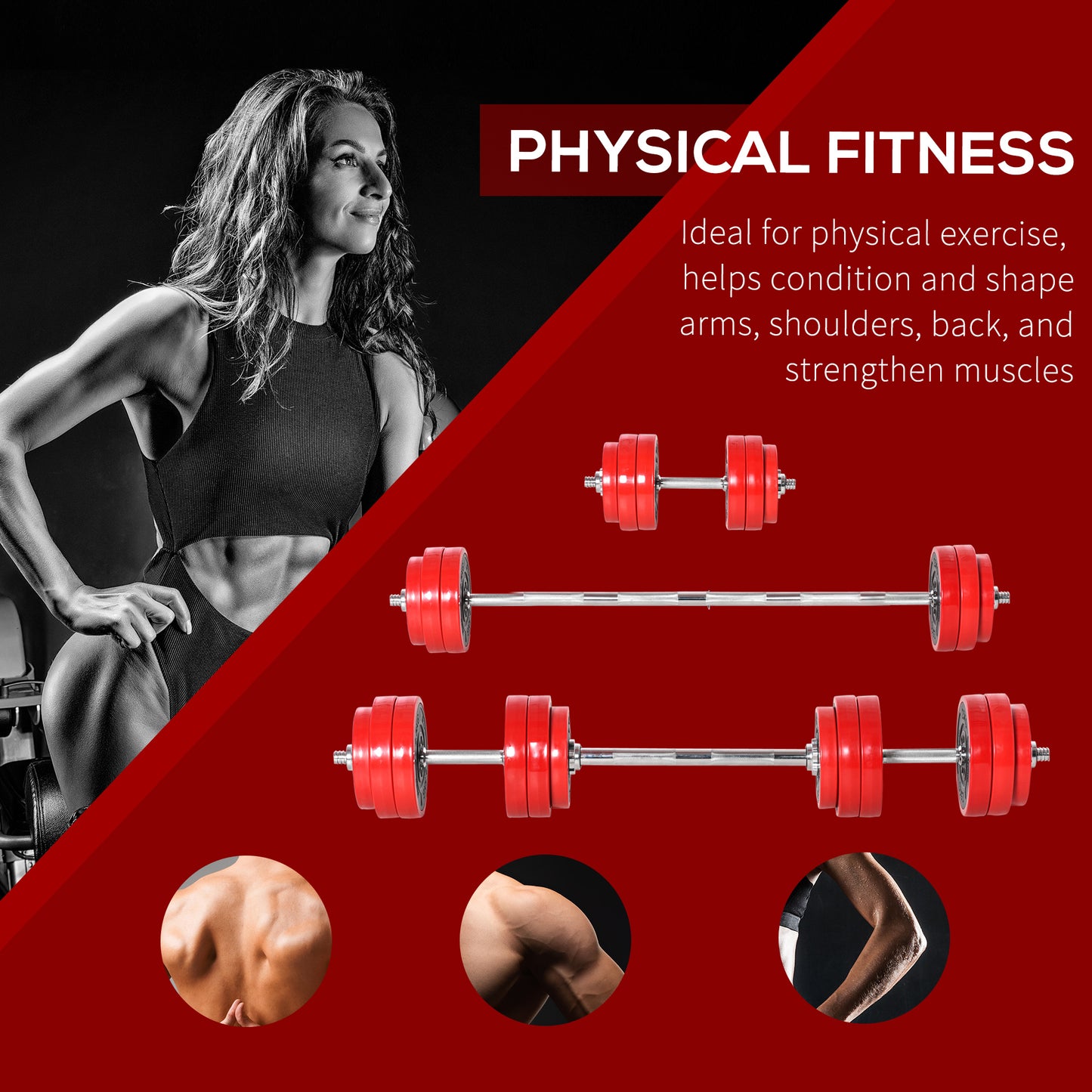 Adjustable Dumbbell Set, 66lbs